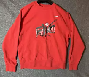 Nike Houston Rockets Sweatshirt Mens Medium Red NBA Hoodie Pullover Basketball - Picture 1 of 8