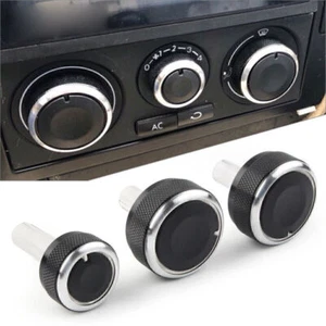 Klimaanlage A/C Schalttafel Bedienknopf für VW Golf MK4 Passat B5 Schwarz 3PCs - Picture 1 of 11