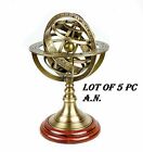 Armillare Stile Antico Ottone Lotto Di 5 Sfera Astrolabio 37M Rashi Regalo