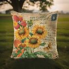Throw Pillow Sunflowers Farmhouse 17in x17in Throw Pillow Country Decorative