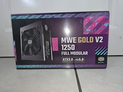 Cooler Master MWE GOLD 1250 V2 FULL MODULAR ATX 3.0 1250W PSU -BRAND NEW &SEALED - Image 1 of 4