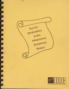ITHistory (1977) REPORT IDC KEYS TO PROFITABILITY Independent Peripherals - Picture 1 of 7