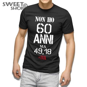 T-shirt 60 anni Uomo Compleanno 1965 Festa Simpatica Divertente Idea regalo Papà - Picture 1 of 12