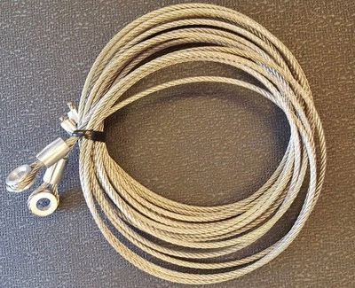 Juego de cables de puerta de acero inoxidable para remolque de camión Whiting Style 5/16 Foto 1 de 4