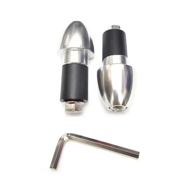 Stabilizzatori Contrappesi Bilancieri Manubrio Argento Universali Moto Scooter - Immagine 1 di 4