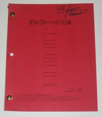 CHARLIE SHEEN AUTOGRAPHED PERSONAL ORIGINAL SCRIPT FOR "TWO AND A HALF MEN" - Image 1 of 4
