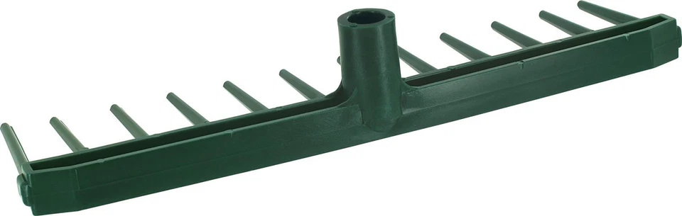 Kunststoff Rechen 12 Zinken 43cm breit grün ohne Stiel - Bild 1 von 1