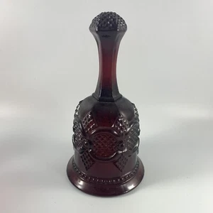 Vintage Avon Vintage Cape Cod 1876 Ruby Red Cranberry Glass 6 1/2 Inch Bell - Picture 1 of 6