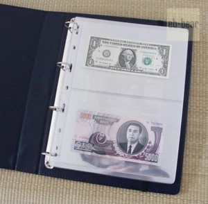 Professional Paper Money Album Banknote Collection Leather Book Clear Page PCCB - Picture 1 of 7
