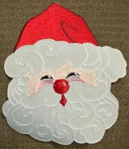 Vintage Weihnachtsmann Bügelapplikation, Patch - Bild 1 von 6