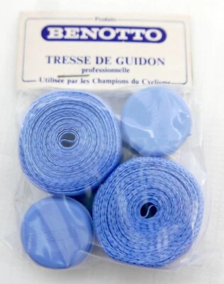 Benotto Professional Adhesive Handlebar Tape & Bar Plugs - Light Blue, NOS, NIP - Image 1 of 4