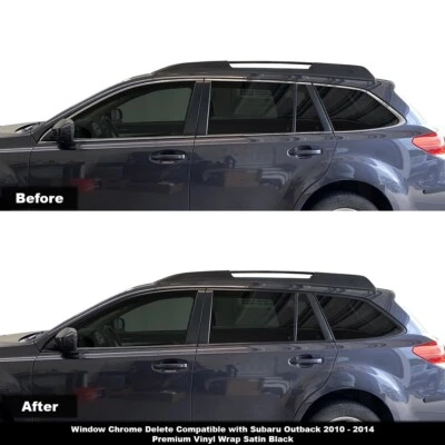 Crux Motorsports Window Chrome Blackout Kit for 2010 – 2014 Subaru Outback - Image 1 of 4