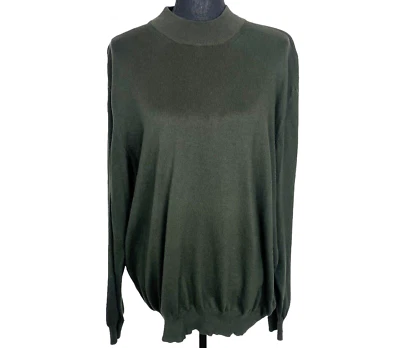 PATRICK JAMES Men Mock Neck Sweater Sz XL Dark Gray Pullover Preppy 61-15 - Image 1 of 4