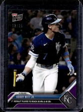 2023 Topps Now Bobby Witt Jr. Purple 1st Royals Player 30 HRs & 40 SBs #02/25