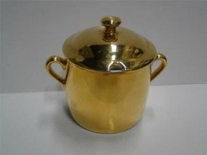 Royal Worcester Lustre Gold, Gold & White: Jam / Jelly Jar w/ Lid, 3 3/4" - Picture 1 of 4