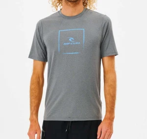 RIP CURL Men's S/S Rashguard CORP ICON - Grey Marble - Large - NWT - Picture 1 of 2