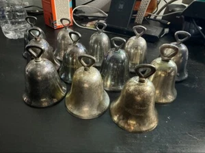 Lot Of 12 Antique Silver Bells Reed & barton Wtc - Picture 1 of 2