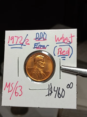 👉1972/72 Lincoln Cent Doubled Die Obverse DDO  Error Ms++ Condion J/52 Cover