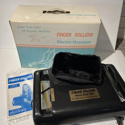 Massageador de corpo traseiro vintage na caixa 1992 rolos de dedo como shiatsu testado! - Imagem 1 de 4