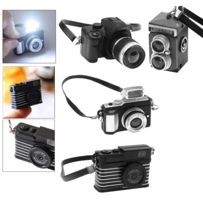 4X Casa de Muñecas Miniatura Digital SLR Cámara Muñecas Decoración Accesorio con Iluminación Foto 1 de 4