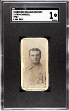 1903 E107 Breisch-Williams TYPE 2 Rube Waddell SGC 1 HIGHEST GRADED