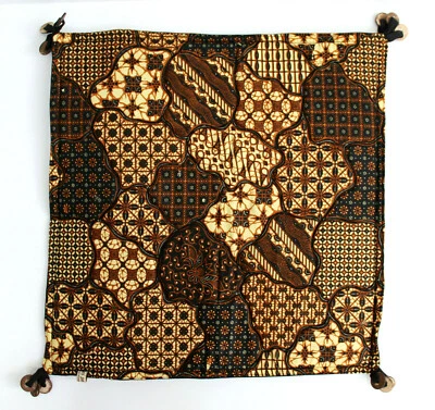 Batik Fabric Ethnic Throw Pillow Cover Multicolor 15"x15" Handmade NEW - Image 1 of 3