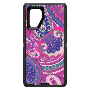 OtterBox Defender for Galaxy Note (Choose Model) Pink Purple Green Paisley - Picture 1 of 11
