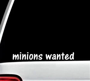 Minions Wanted Decal Car Sticker Vinyl Laptop Costume Boat Truck Funny - Picture 1 of 4