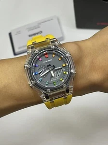 CasiOak - Custom G-SHOCK "YELLOW CORAL JELLY" - Casio GA2100 Mod - Watch 44mm - Picture 1 of 8
