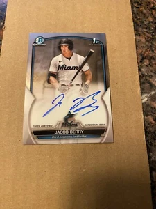 2023 Bowman Chrome Prospect Auto #CPA-JB Jacob Berry - Miami Marlins - Bild 1 von 2