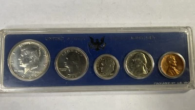 1966 US Special Mint Set SMS 5 Coins with 40% Silver Kennedy Half Dollar No Box - Image 1 of 4