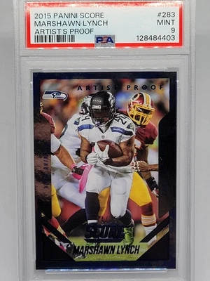 2015 Score Marshawn Lynch Artist's Proof #/35 SSP Beast Mode Seahawks PSA Mint - Image 1 of 4