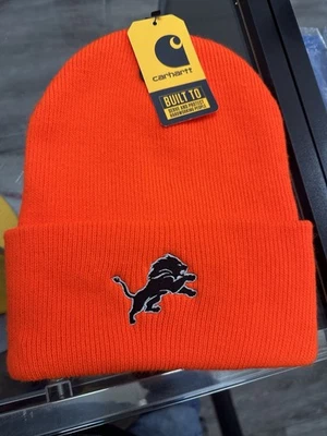 Carhartt Knit Cuffed Beanie w/Detroit Lions Logo New/Tags  - Image 1 of 2