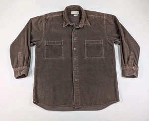 Vintage Nordstrom Pure Stuff Shirt Jac Adult Large Brown Whale Cord Button Up - Picture 1 of 13