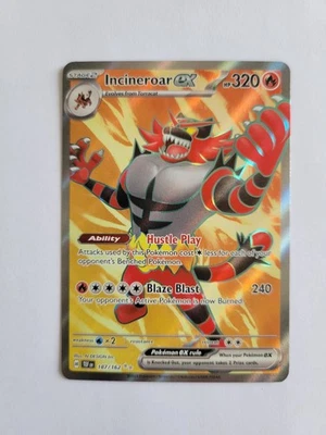 Incineroar ex 187/162 Sv05: Temporal Forces Ultra Rare Holo Pokemon TCG  - Image 1 of 2