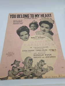 You Belong to My Heart Noten 1943 Walt Disney Die drei Caballeros Vintage - Bild 1 von 3