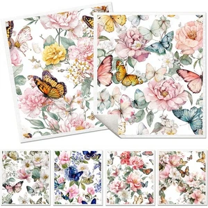 Paquete de 6 paños de cocina suecos con estampado de flores esponja de limpieza toallas reutilizables - Imagen 1 de 15