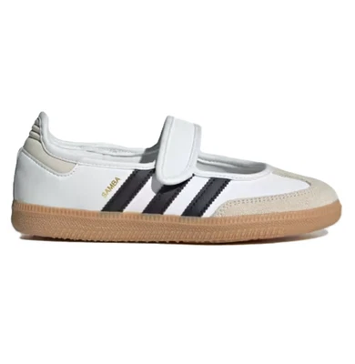 adidas Kid's Samba Jane Shoes White/Black/Gum JR7436 j - Image 1 of 4
