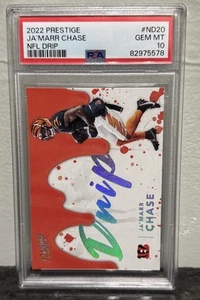 2022 Panini Prestige Football Ja’Marr Chase Drip SSP Case Hit PSA 10 Pop 6! - Bild 1 von 2