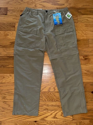 Pantalones convertibles World Wide Sportsman Hybrid II para hombre talla L/30 nailon marrón nuevos con etiquetas Foto 1 de 4