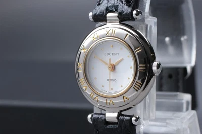 Vintage 1991 N MINT Seiko Lucent 4N21-0500 Roman Bezel Quartz Womens Watch JAPAN - Image 1 of 4