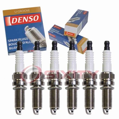 6 bujías Denso estándar ranura en U para BMW X3 2015-2016 3,0 L L L6 gh Foto 1 de 4