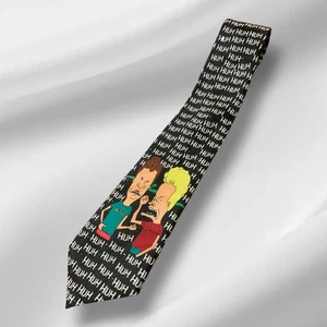 Beavis And Butthead Necktie 90s Genuine Vintage Huh Huh Huh MTV Gold Man - Picture 1 of 4