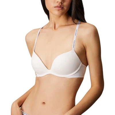Calvin Klein Damen BH Baumwolle Teens Modal bügellos Push Up Damen Yoga weiß - Bild 1 von 2
