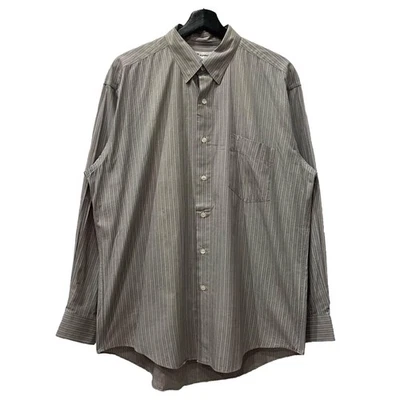 Camisa ancha de algodón a rayas Issey Miyake años 90 L Japón archivo gris envío gratuito Foto 1 de 4