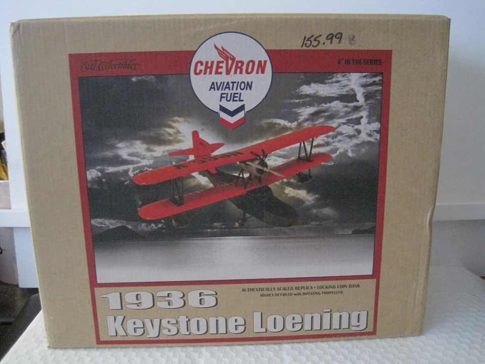 NEW 1936 Keystone Loening Chevron Aviation Fuel Red Aircraft Replica Very Rare! - Image 1 of 4