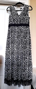 Jaeger Ladies Long Linen Blend Maxi Dress Empire Waist Lined UK 10 VGC - Picture 1 of 9