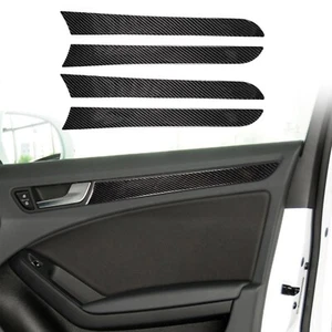 4Pcs Real Carbon Fiber Interior Window Door Panel Trim Cover for Audi A4 B8 A5 - Picture 1 of 8