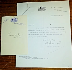 Major General Granville Ryrie (1865-1937) Signature - Australia House Letterhead - Picture 1 of 4