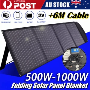 Solar Blanket Panel 12V 1000W 700W 500W Folding Flexible Solar Mat Mono Power RV - Picture 1 of 19